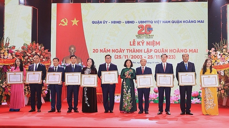Quận Hoàng Mai (Hà Nội): Tổng thu ngân sách trong 20 năm đạt gần 54.000 tỷ đồng