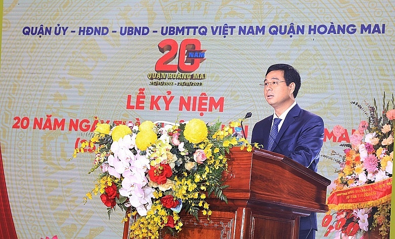 Quận Hoàng Mai (Hà Nội): Tổng thu ngân sách trong 20 năm đạt gần 54.000 tỷ đồng