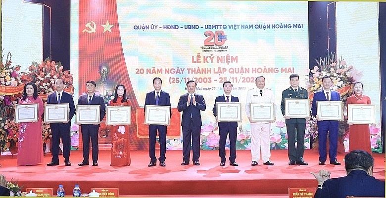 Quận Hoàng Mai (Hà Nội): Tổng thu ngân sách trong 20 năm đạt gần 54.000 tỷ đồng