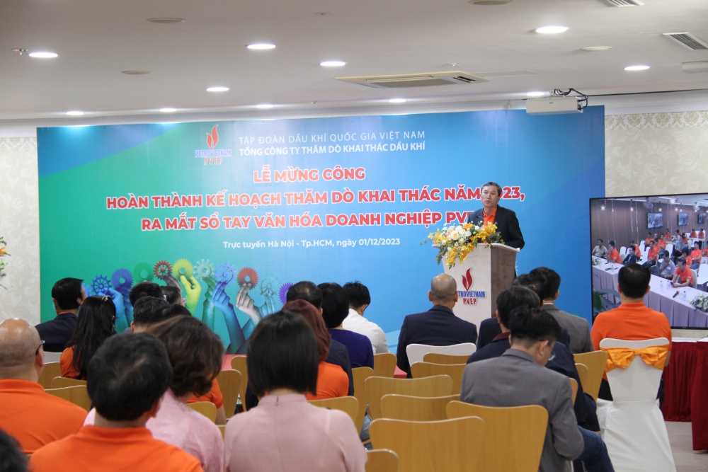 PVEP mừng công hoàn thành kế hoạch thăm dò khai thác năm 2023 và ra mắt sổ tay Văn hóa doanh nghiệp PVEP mừng công hoàn thành kế hoạch thăm dò khai thác năm 2023 và ra mắt sổ tay Văn hóa doanh nghiệp
