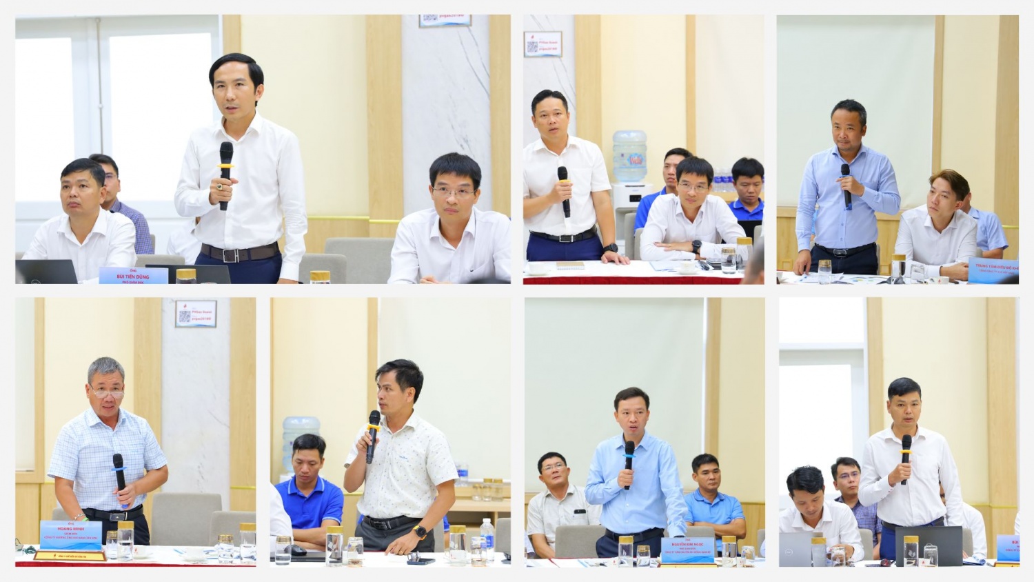 Đại diện lãnh đạo các đơn vị, các đại biểu tham dự họp thẳng thắn thao luận, trao đổi, đóng góp ý kiến. 