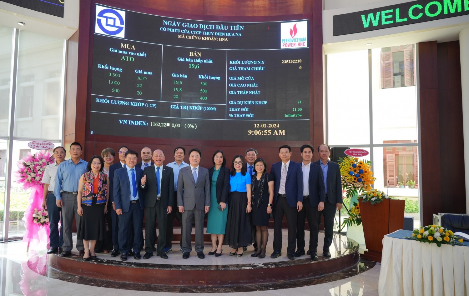 Chính thức niêm yết cổ phiếu HNA của Công ty CP Thủy điện Hủa Na trên sàn HOSE Chính thức niêm yết cổ phiếu HNA của Công ty CP Thủy điện Hủa Na trên sàn HOSE