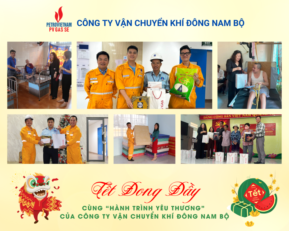 Hình 2. PV GAS SE tặng quà tại Trung tâm nuôi dưỡng người già