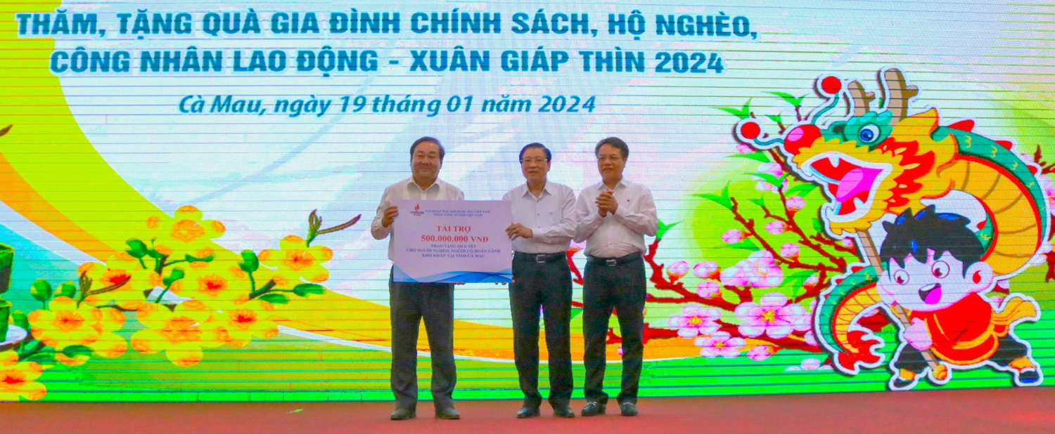PV GAS tài trợ cho chương trình Xuân Giáp Thìn tại Cà Mau PV GAS tài trợ cho chương trình Xuân Giáp Thìn tại Cà Mau