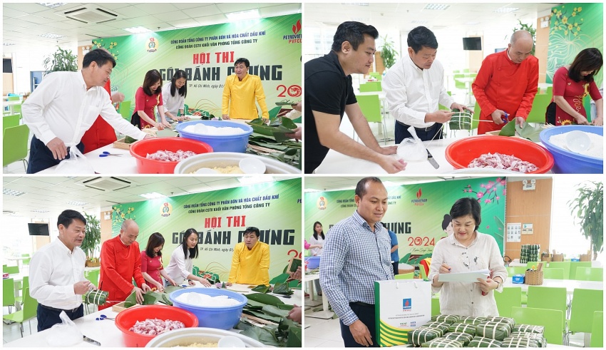 Công đoàn PVFCCo tổ chức Hội thi “Gói bánh chưng” Xuân Giáp Thìn 2024