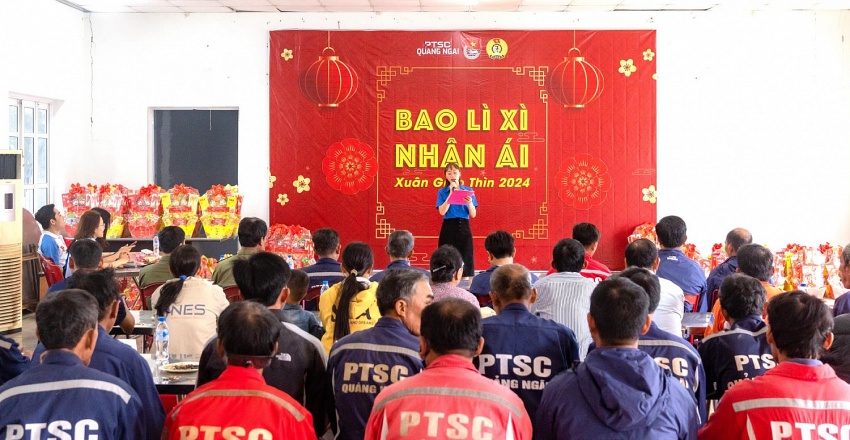 Đoàn Thanh niên PTSC Quảng Ngãi thực hiện chương trình “Bao Lì Xì Nhân Ái” lần thứ 16