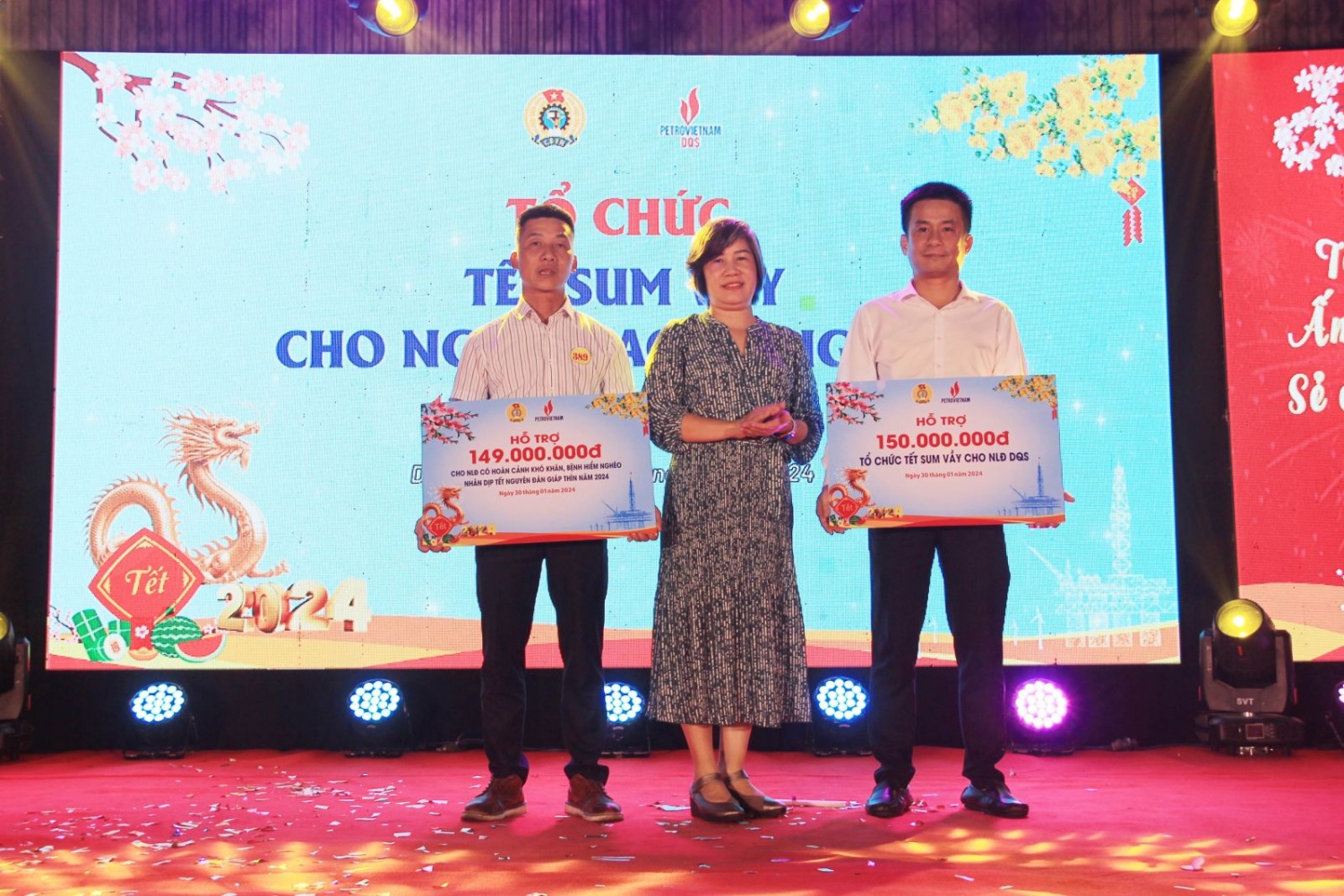 “Xuân nghĩa tình Dầu khí, tết ấm áp sẻ chia” 2024 tại DQS: Trang trọng, thiết thực, tiết kiệm “Xuân nghĩa tình Dầu khí, tết ấm áp sẻ chia” 2024 tại DQS: Trang trọng, thiết thực, tiết kiệm