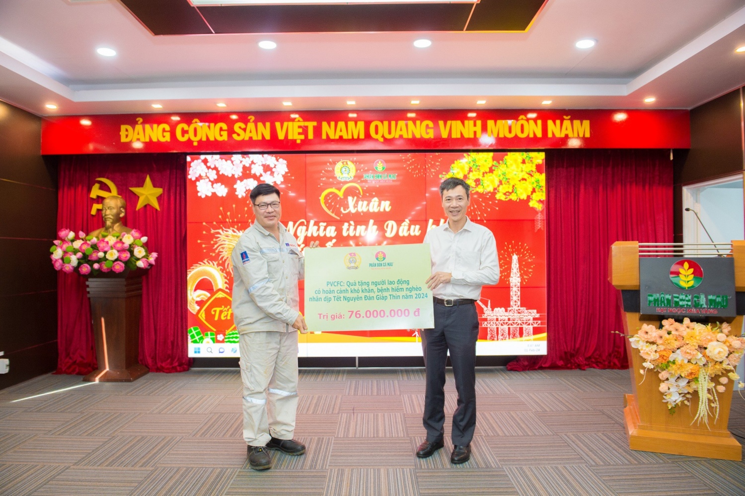 Công đoàn PVCFC chăm lo cho người lao động đón Tết ấm áp, đủ đầy
