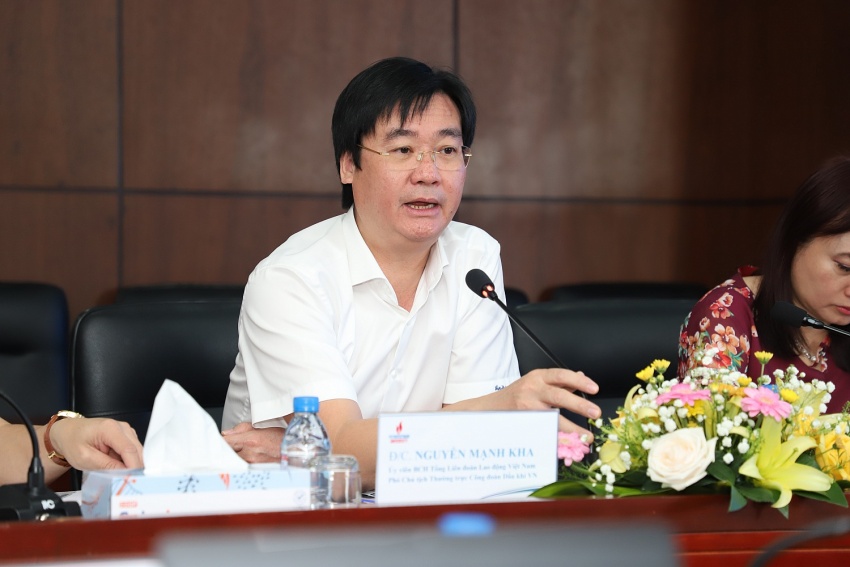 Công đoàn Dầu khí Việt Nam đến thăm và làm việc với Trường Đại học Dầu khí Việt Nam