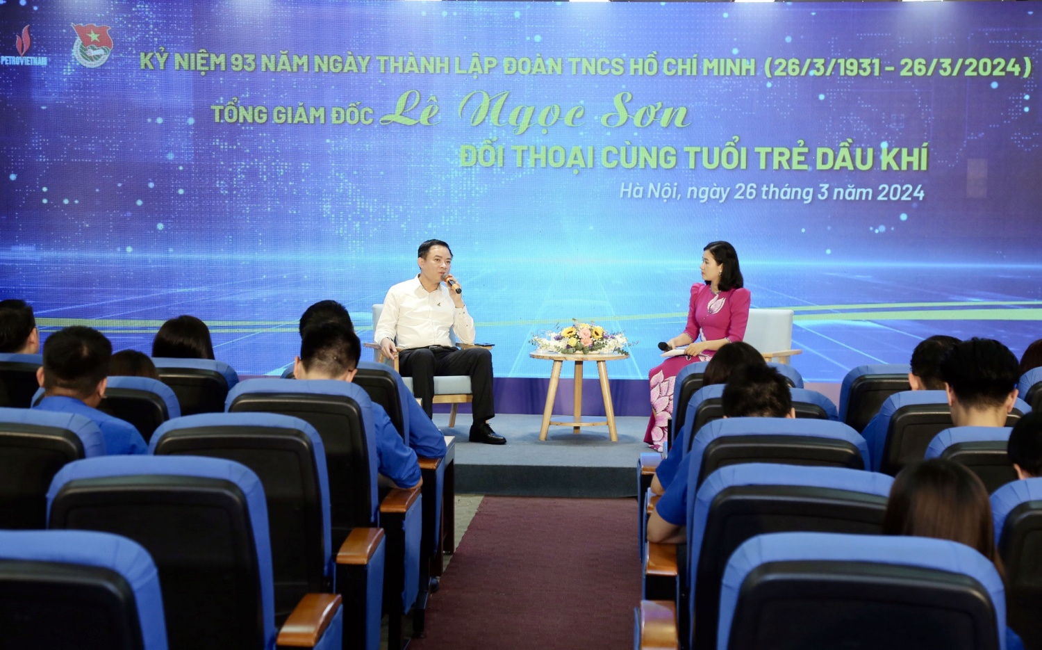 (LIVE) Tổng Giám đốc Petrovietnam Lê Ngọc Sơn đối thoại với đoàn viên, thanh niên Dầu khí về làm mới động lực cũ, bổ sung động lực mới