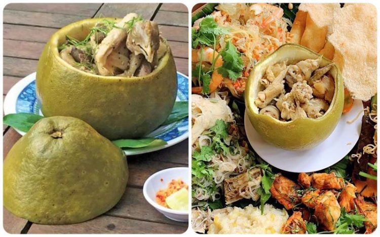 “Gà chui trái bưởi” - Món ăn chế biến độc đáo từ đất cù lao Tân Triều