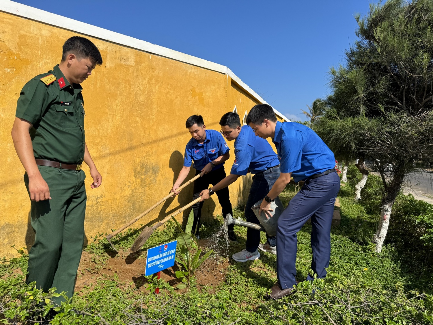 Thanh niên chung tay ươm màu xanh biển đảo