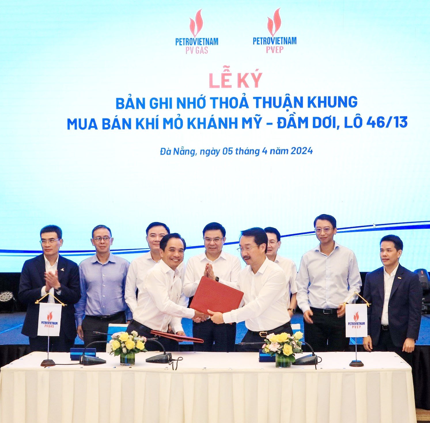 Lễ ký kết Bản ghi nhớ về việc mua bán khí mỏ Khánh Mỹ - Đầm Dơi, Lô 46/13. Lễ ký kết Bản ghi nhớ về việc mua bán khí mỏ Khánh Mỹ - Đầm Dơi, Lô 46/13.