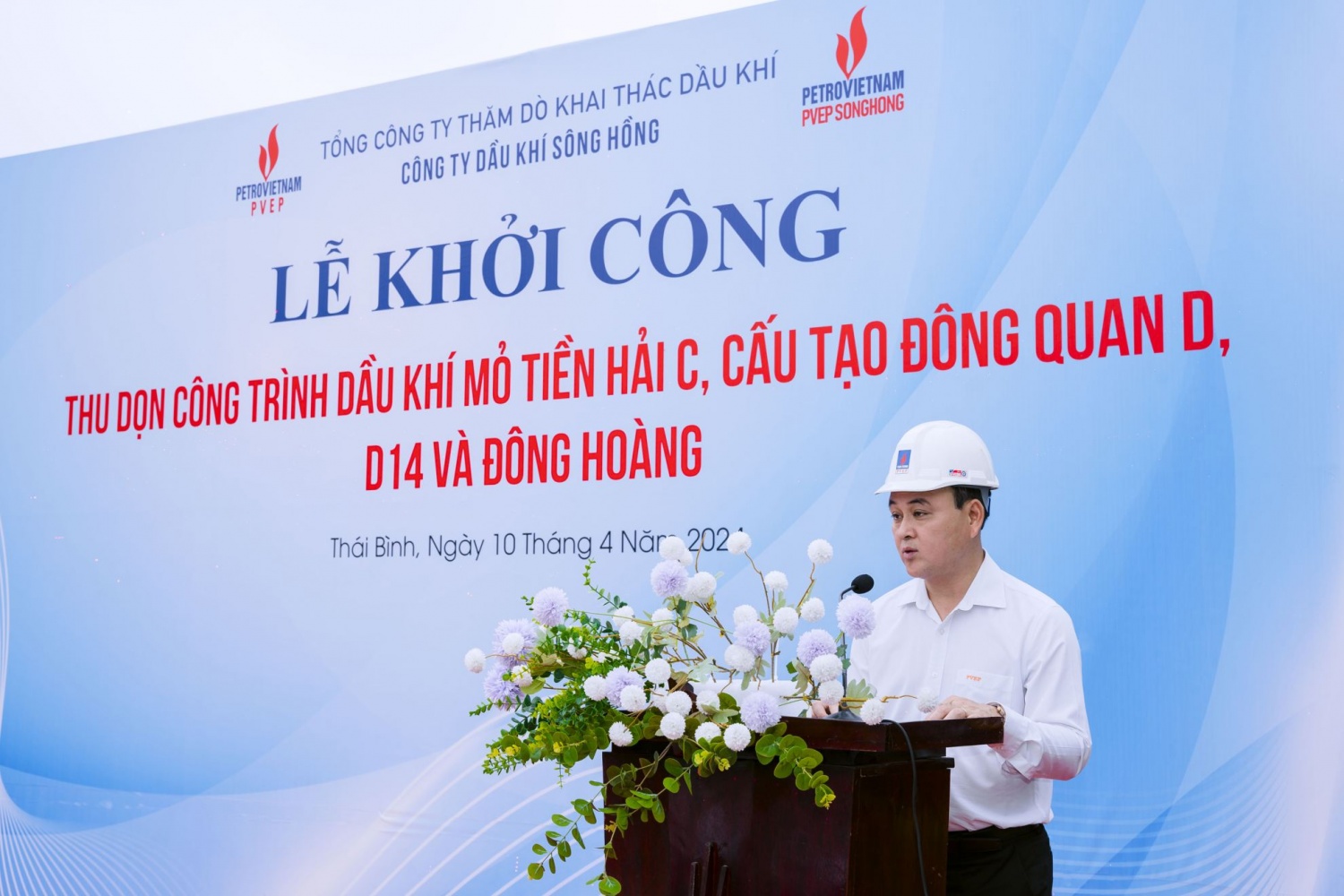 PVEP Sông Hồng khởi công thu dọn công trình dầu khí tại tỉnh Thái Bình