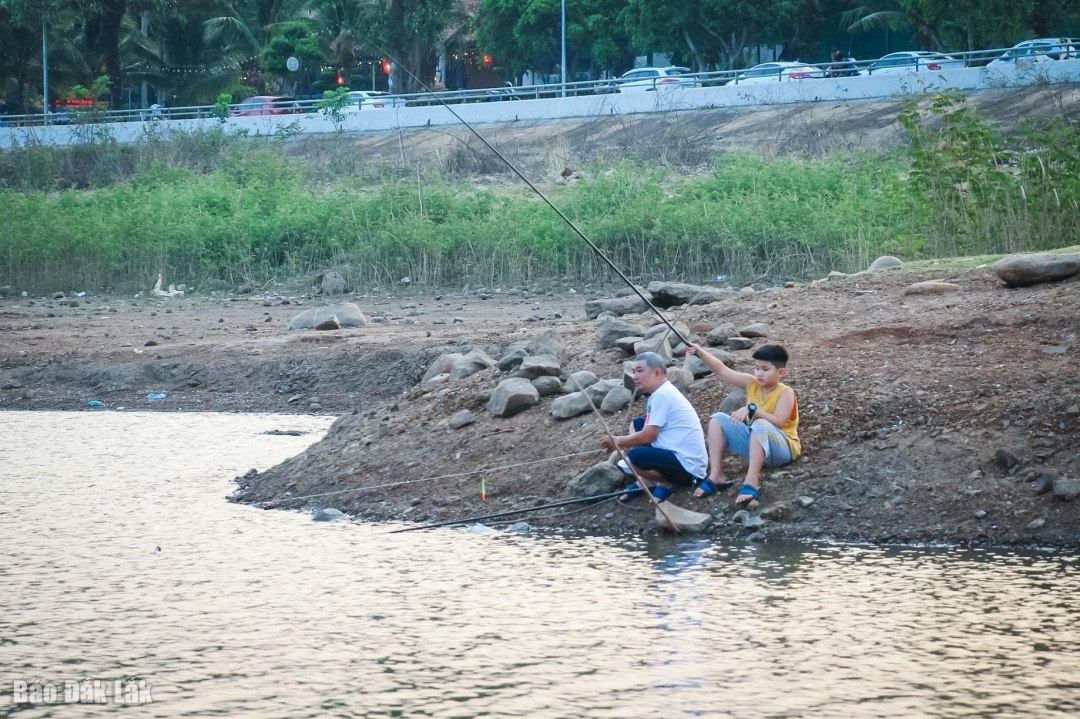 Nhộn nhịp hồ Ea Kao mùa nước cạn