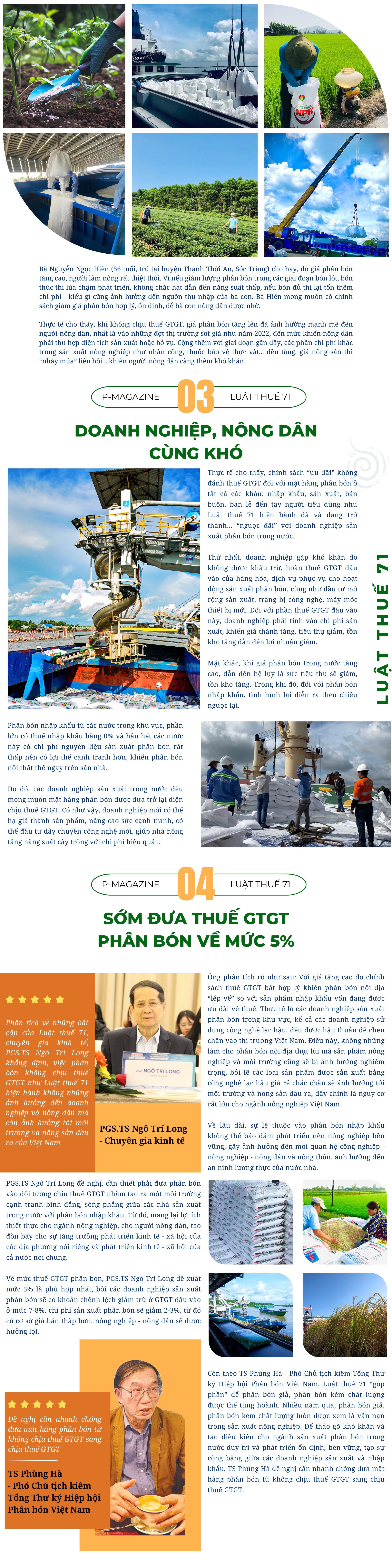 [P-Magazine] Cấp thiết đưa thuế GTGT phân bón về mức 5%