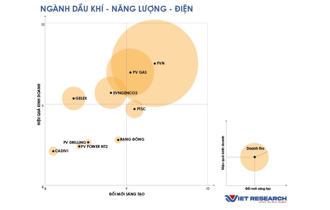 Kết quả khảo sát các doanh nghiệp VIE10 trong lĩnh vực Năng lượng Dầu khí