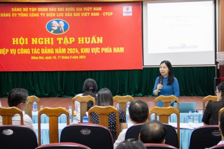 Đảng ủy PV Power tổ chức tập huấn nghiệp vụ công tác Đảng năm 2024 khu vực phía Nam