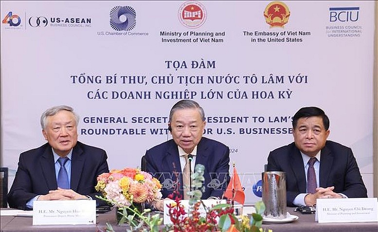 Tổng Bí thư, Chủ tịch nước Tô Lâm dự tọa đàm với các doanh nghiệp hàng đầu Hoa Kỳ Tổng Bí thư, Chủ tịch nước Tô Lâm dự tọa đàm với các doanh nghiệp hàng đầu Hoa Kỳ