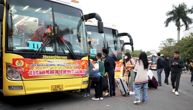 Hà Nội hỗ trợ vé xe Tết Ất Tỵ 2025 cho 5.000 công nhân lao động Hà Nội hỗ trợ vé xe Tết Ất Tỵ 2025 cho 5.000 công nhân lao động