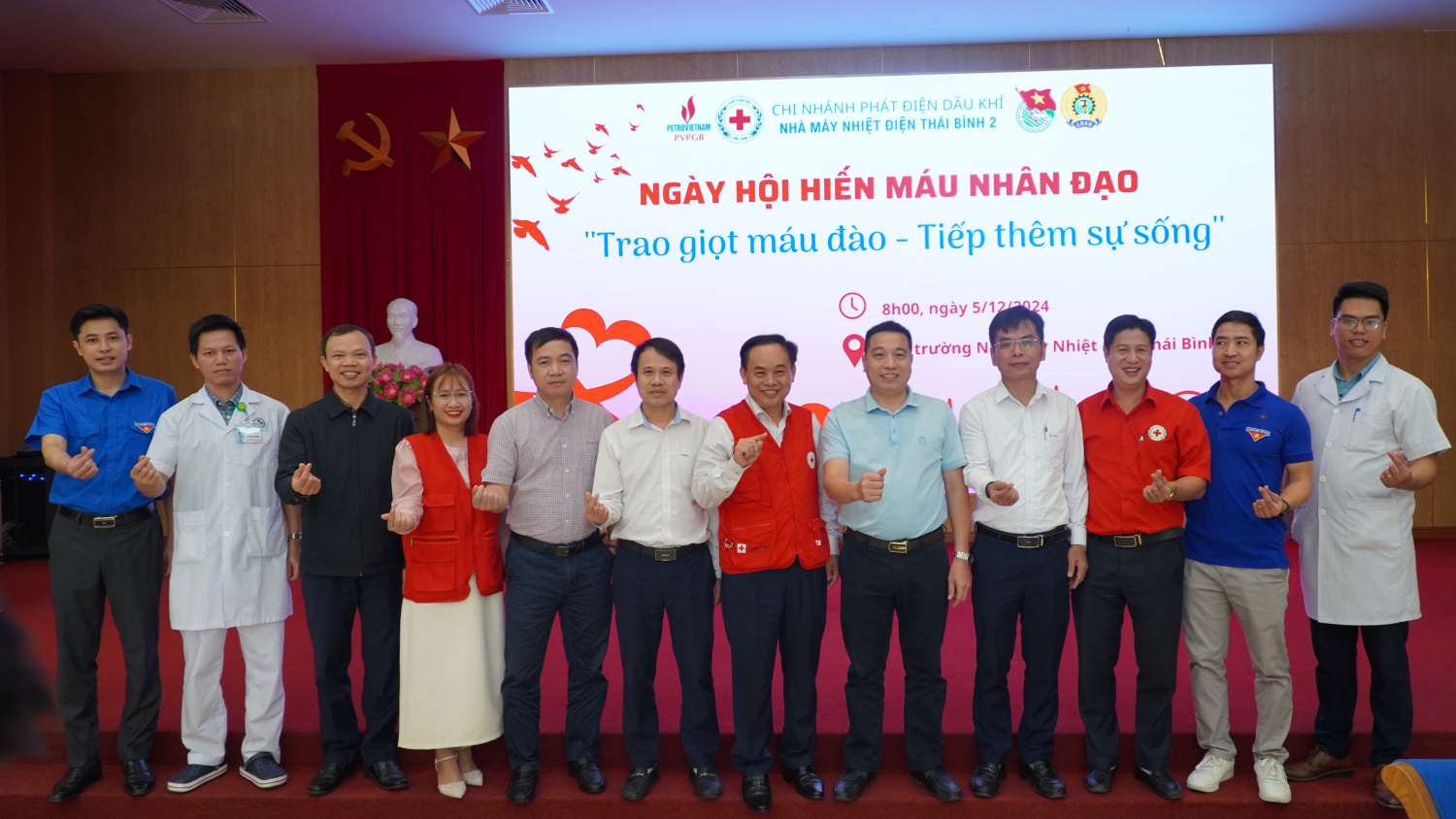 Ngày hội hiến máu nhân đạo “Trao giọt máu đào - Tiếp thêm sự sống” năm 2024 tại NMNĐ Thái Bình 2