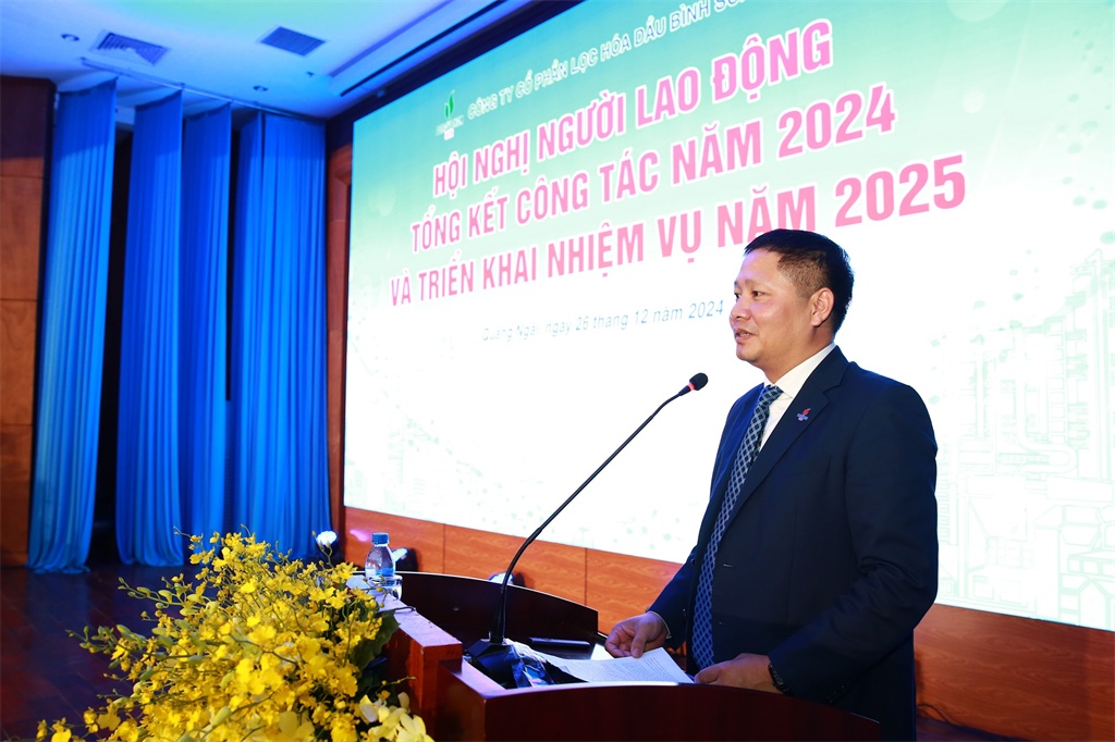 Tổng Giám đốc BSR Bùi Ngọc Dương báo cáo hoạt động sản xuất kinh doanh năm 2024 và triển khai kế hoạch năm 2025. Tổng Giám đốc BSR Bùi Ngọc Dương báo cáo hoạt động sản xuất kinh doanh năm 2024 và triển khai kế hoạch năm 2025.