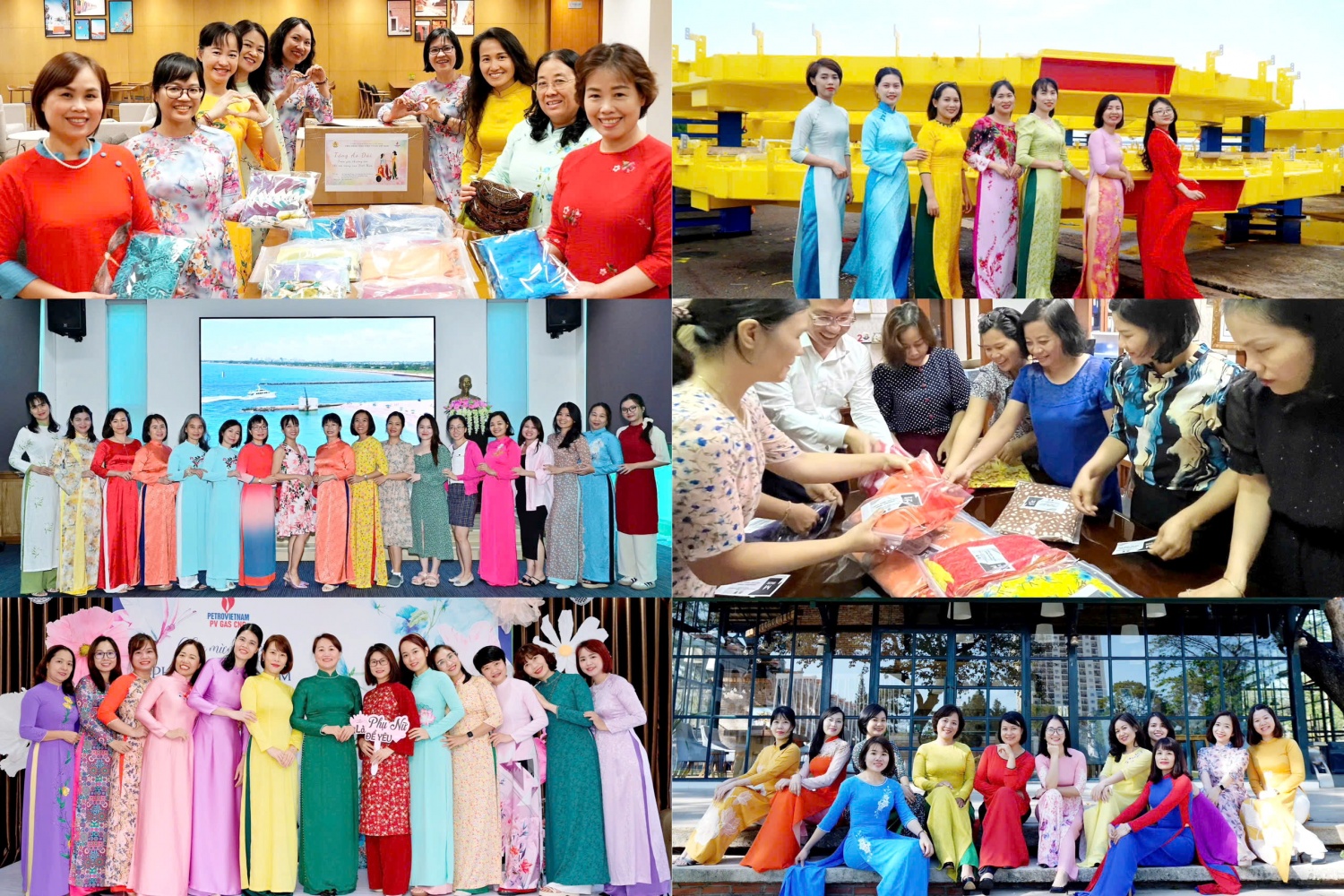 Trang phục áo dài và chương trình tặng áo dài cho vùng khó khăn là những nét đẹp văn hóa của nữ công PV GAS