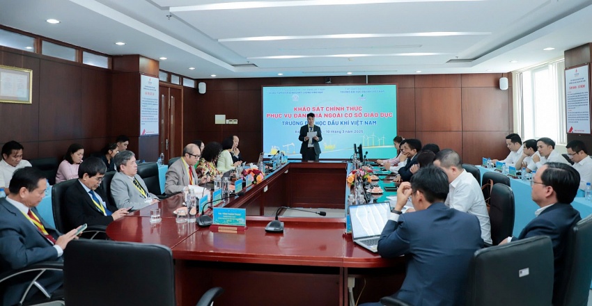 Khai mạc khảo sát chính thức Kiểm định chất lượng cơ sở giáo dục Trường Đại học Dầu khí Việt Nam, chu kỳ 2 Bắt đầu khảo sát chính thức phục vụ đánh giá ngoài Trường Đại học Dầu khí Việt Nam, chu kỳ 2