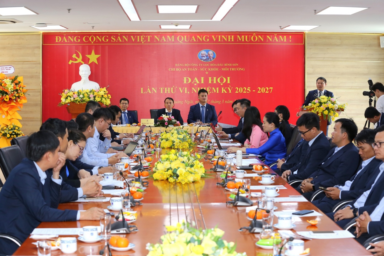 Toàn cảnh Đại hội Chi bộ ATSKMT BSR nhiệm kỳ 2025 - 2027.