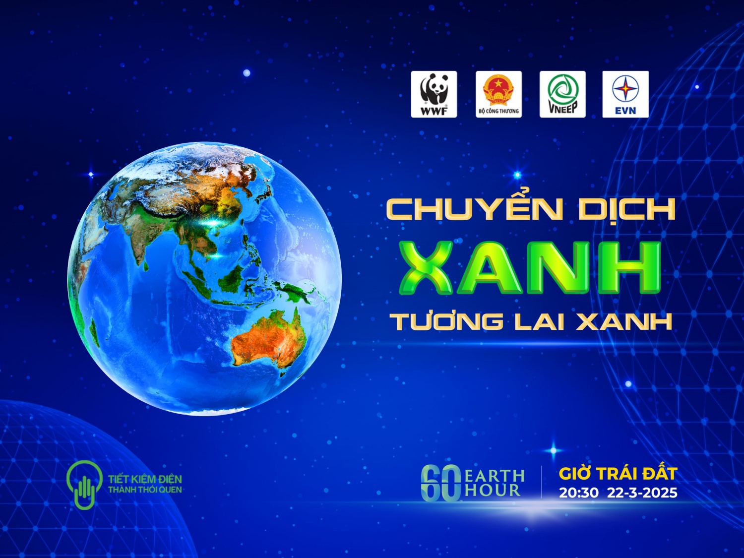 EVN hưởng ứng Giờ Trái đất 2025, cả nước tiết kiệm được 448.000 kWh điện