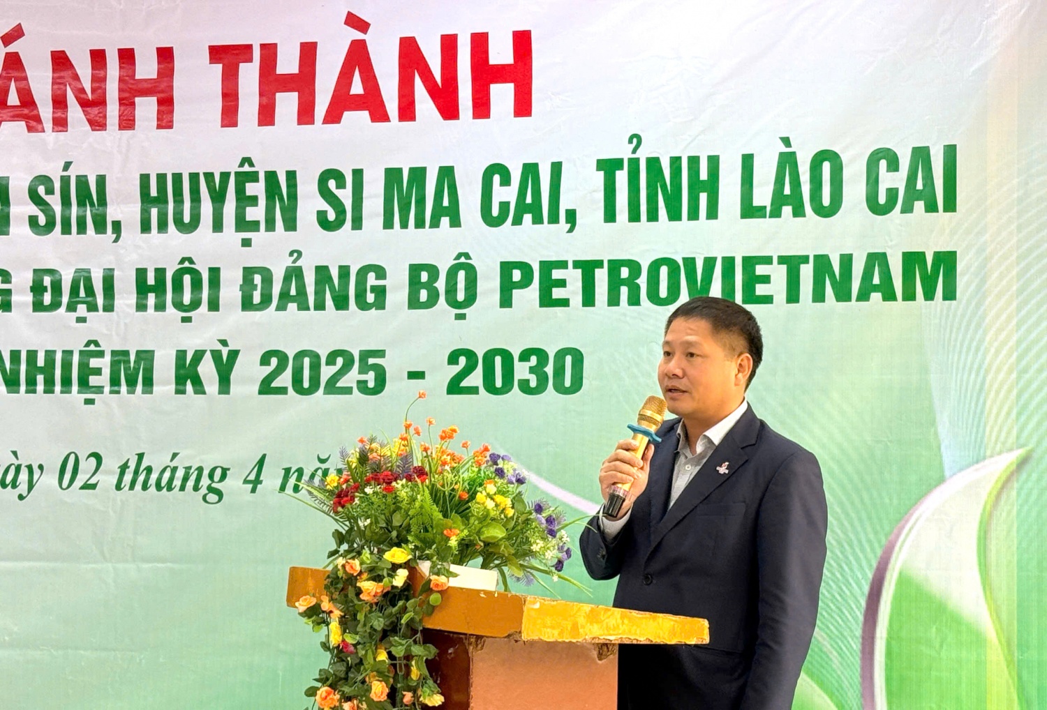 Ông Bùi Ngọc Dương - Bí thư Đảng ủy, Chủ tịch HĐQT BSR phát biểu tại buổi lễ