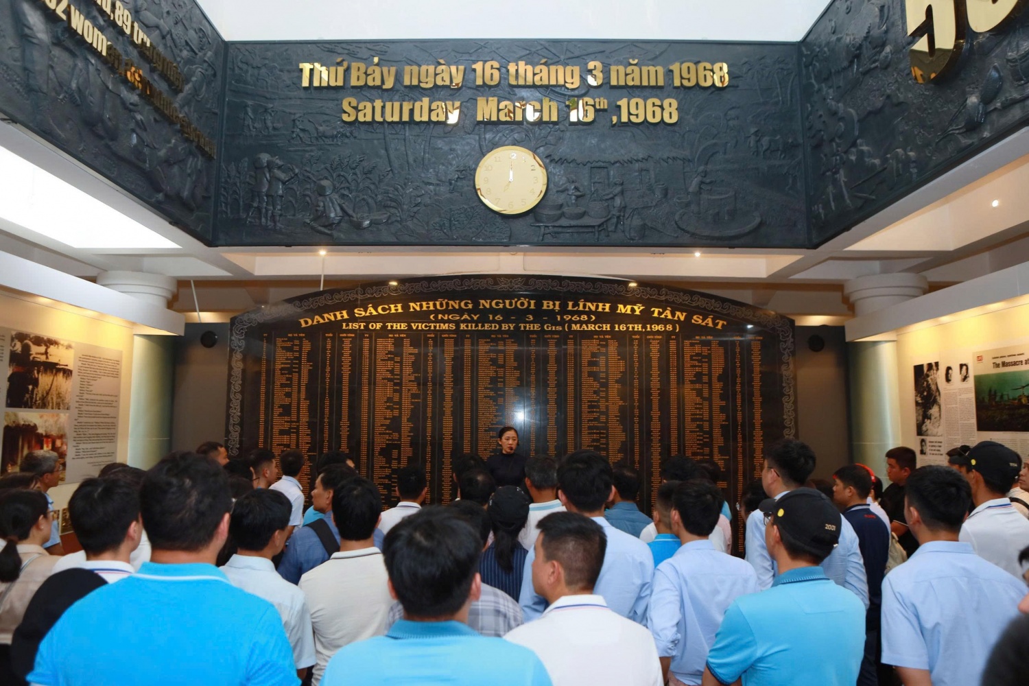 Đoàn về nguồn được tìm hiểu, hồi tưởng lại vụ thảm sát tại Khu chứng tích Sơn Mỹ. Qua đó, thêm tinh thần yêu nước, bảo vệ hoà bình dân tộc và phản đối chiến tranh.