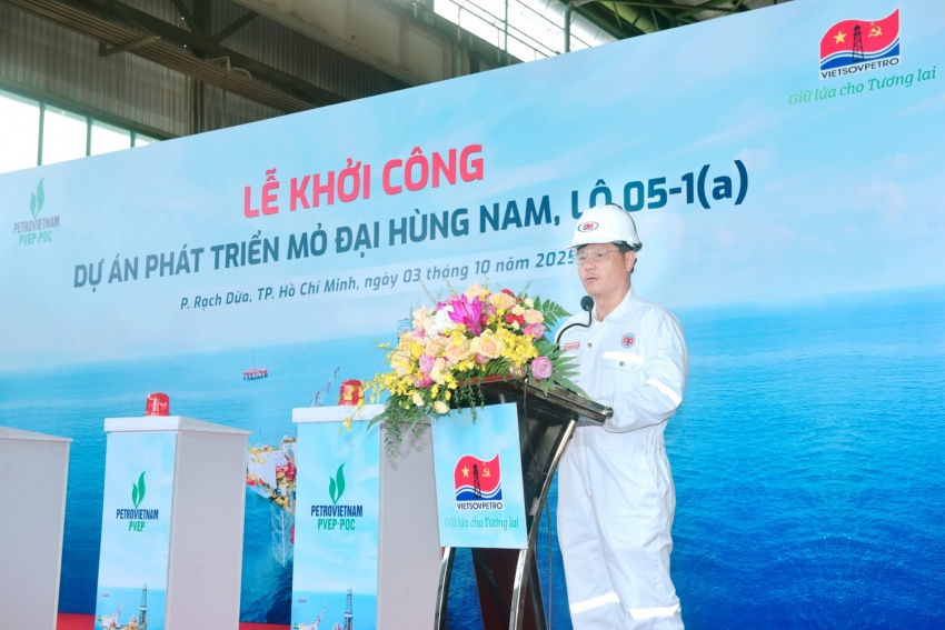 Chính thức khởi công Dự án Đại Hùng Nam trị giá 160 triệu USD: Gia tăng sản lượng khai thác cho an ninh năng lượng Chính thức khởi công dự án Đại Hùng Nam: Gia tăng sản lượng khai thác cho an ninh năng lượng