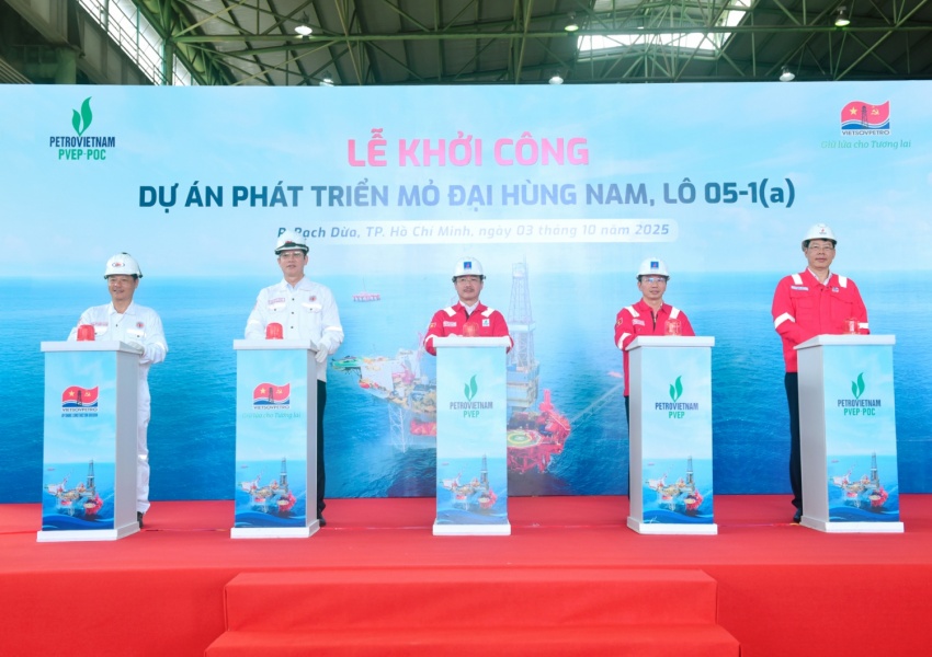 Chính thức khởi công Dự án Đại Hùng Nam trị giá 160 triệu USD: Gia tăng sản lượng khai thác cho an ninh năng lượng Chính thức khởi công dự án Đại Hùng Nam: Gia tăng sản lượng khai thác cho an ninh năng lượng