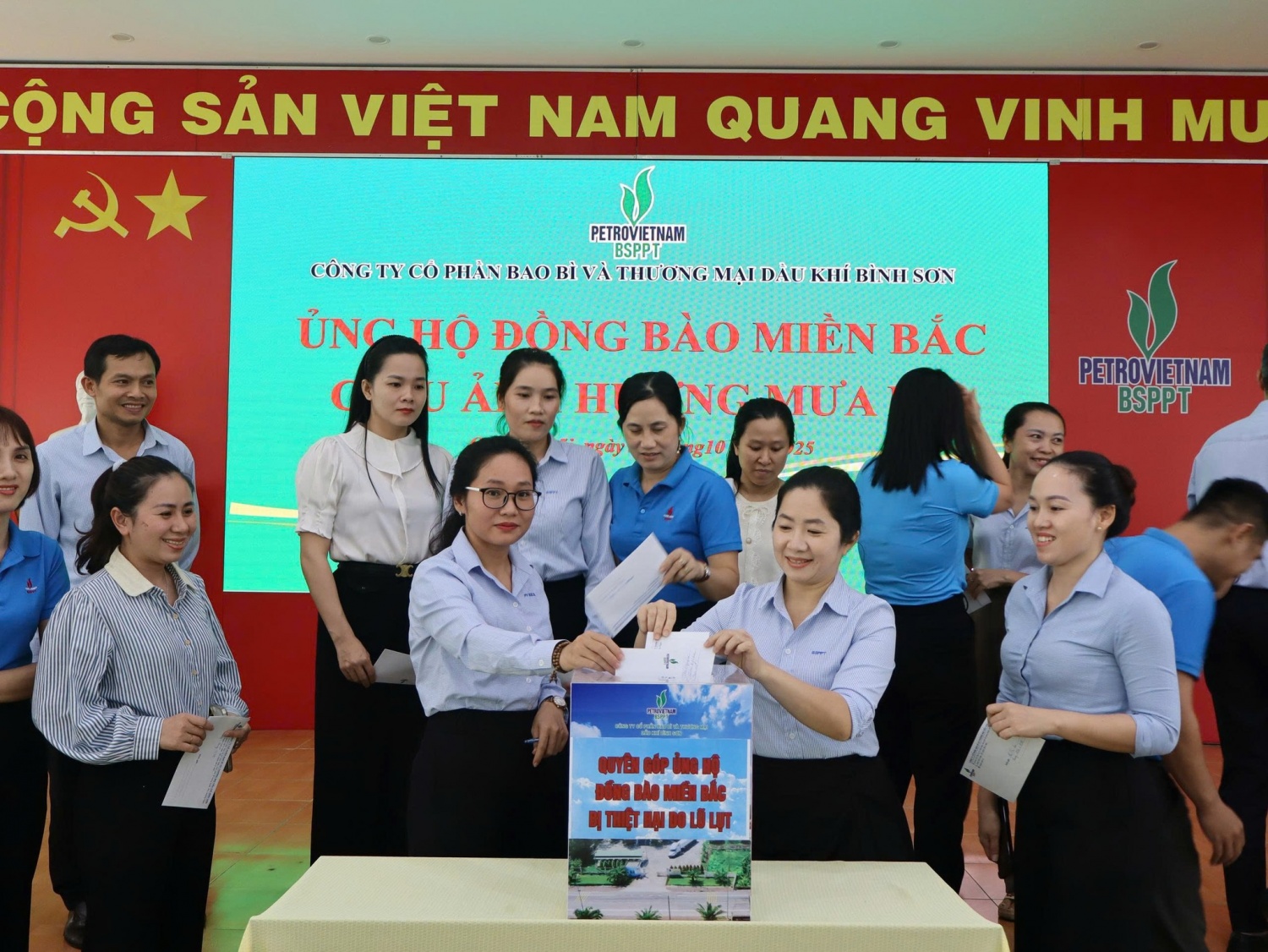 Chương trình ủng hộ đồng bào cho BSPPT tổ chức bắt đầu từ ngày 9/10 - 13/10 và sẽ được chuyển cho Uỷ ban MTTQ Việt Nam.