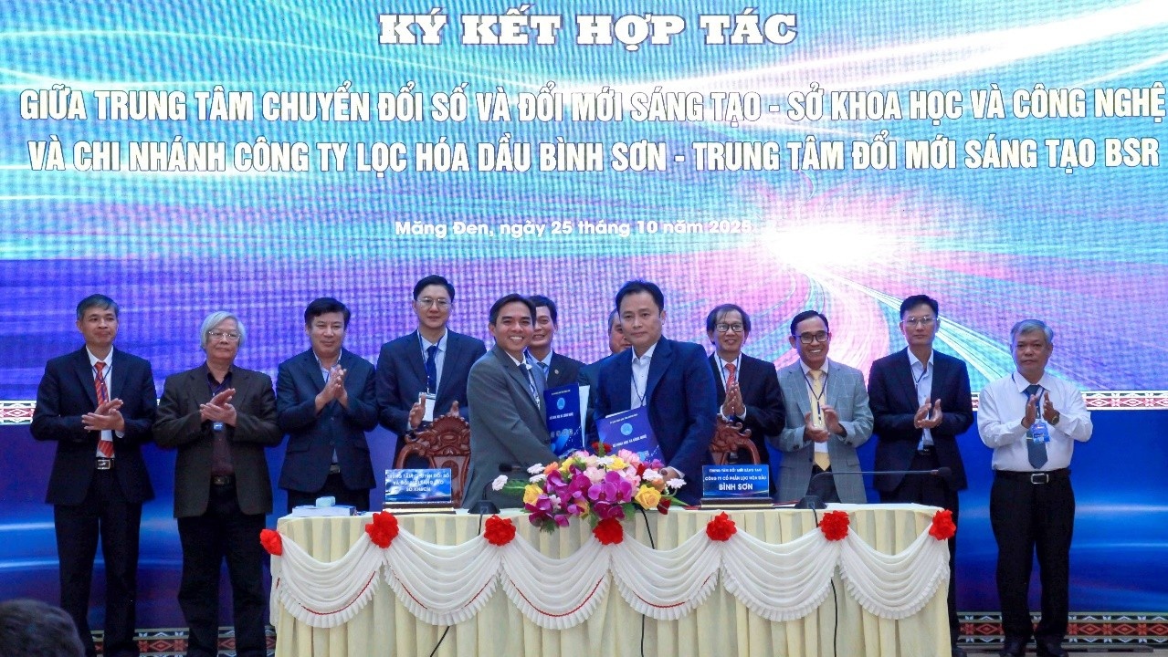 Trung tâm Đổi mới sáng tạo BSR và Trung tâm Chuyển đổi số và Đổi mới sáng tạo thuộc Sở KH&CN Quảng Ngãi ký kết thỏa thuận hợp tác