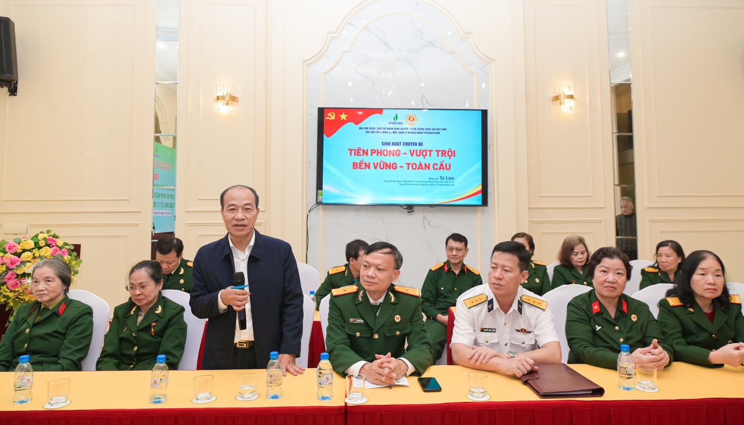 Hội CCB BMQL&ĐH Petrovietnam tổ chức sinh hoạt chuyên đề “Tiên phong - Vượt trội - Bền vững - Toàn cầu” Hội CCB BMQL&ĐH Petrovietnam tổ chức sinh hoạt chuyên đề “Tiên phong - Vượt trội - Bền vững - Toàn cầu”