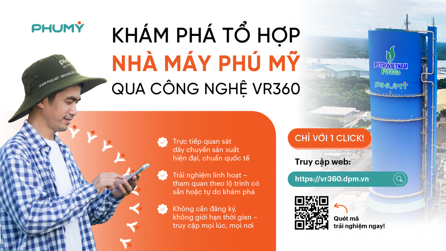 PVFCCo – Phú Mỹ ra mắt nền tảng tham quan tổ hợp Nhà máy Phú Mỹ trực tuyến bằng công nghệ VR360 PVFCCo – Phú Mỹ ra mắt nền tảng tham quan tổ hợp Nhà máy Phú Mỹ trực tuyến bằng công nghệ VR360