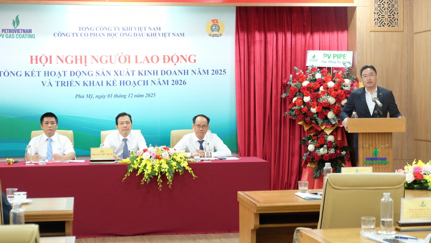 Ông Nguyễn Thanh Bình –  Bí thư Đảng uỷ, Chủ tịch HĐQT PV GAS phát biểu chỉ đạo tại Hội nghị