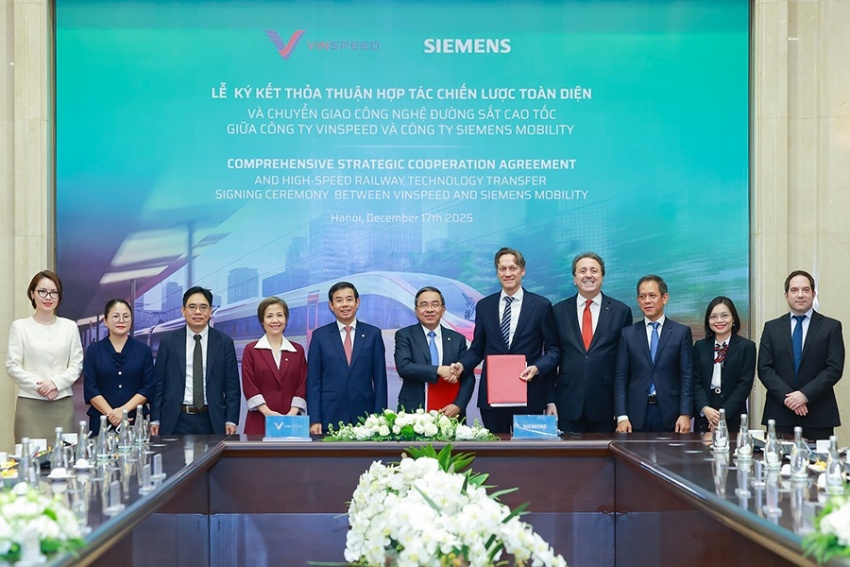 VinSpeed và Siemens Mobility ký thỏa thuận hợp tác chiến lược toàn diện về đường sắt tốc độ cao