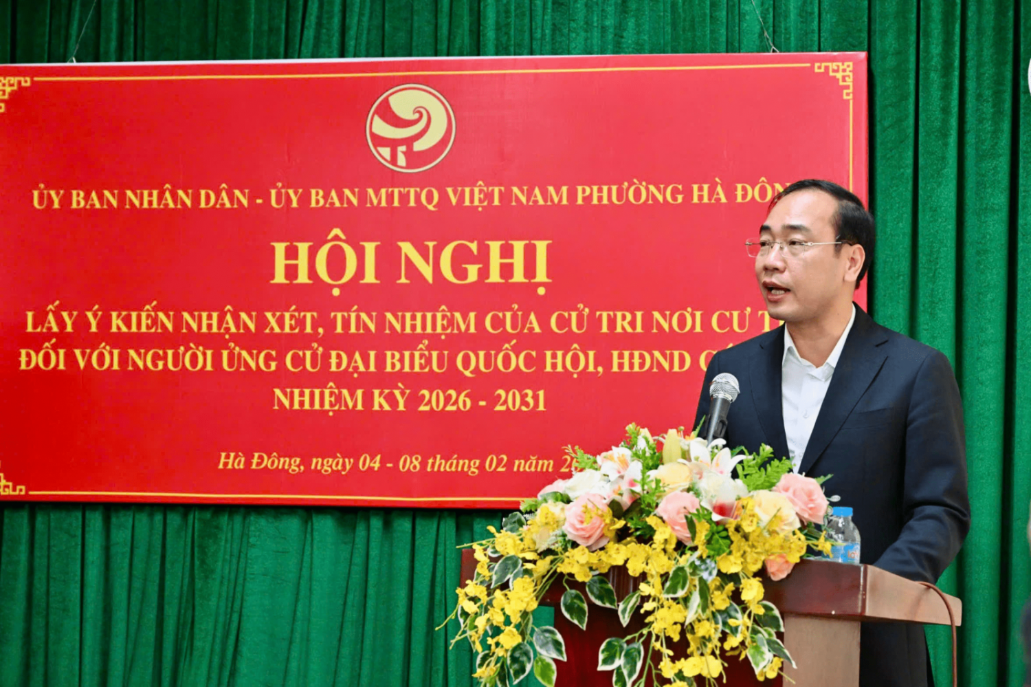 Vụ trưởng Vụ Tổ chức cán bộ Trần Quang Huy phát biểu tại hội nghị Vụ trưởng Vụ Tổ chức cán bộ Trần Quang Huy phát biểu tại hội nghị