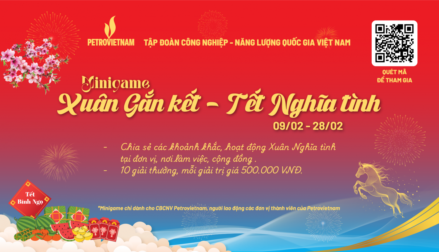 Petrovietnam tổ chức MiniGame “Petrovietnam: Xuân Gắn kết - Tết Nghĩa tình” dành cho CBCNV Petrovietnam tổ chức MiniGame “Petrovietnam: Xuân Gắn kết - Tết Nghĩa tình” dành cho CBCNV
