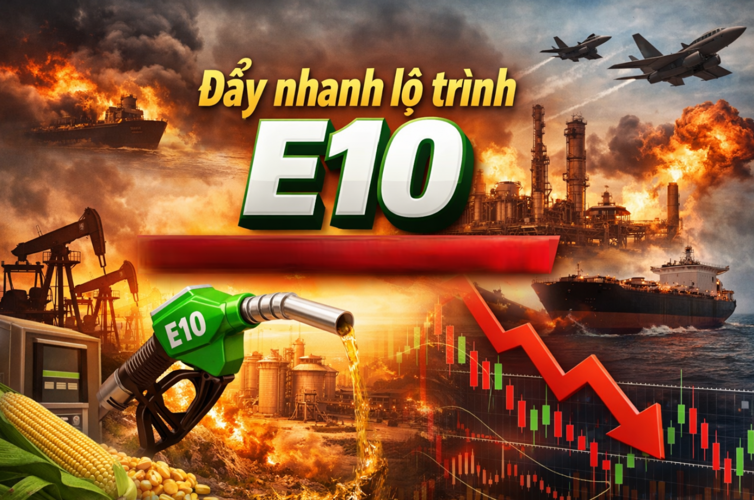 Xăng E10: “Van giảm áp” cho thị trường xăng dầu Xăng E10: “Van giảm áp” cho thị trường xăng dầu