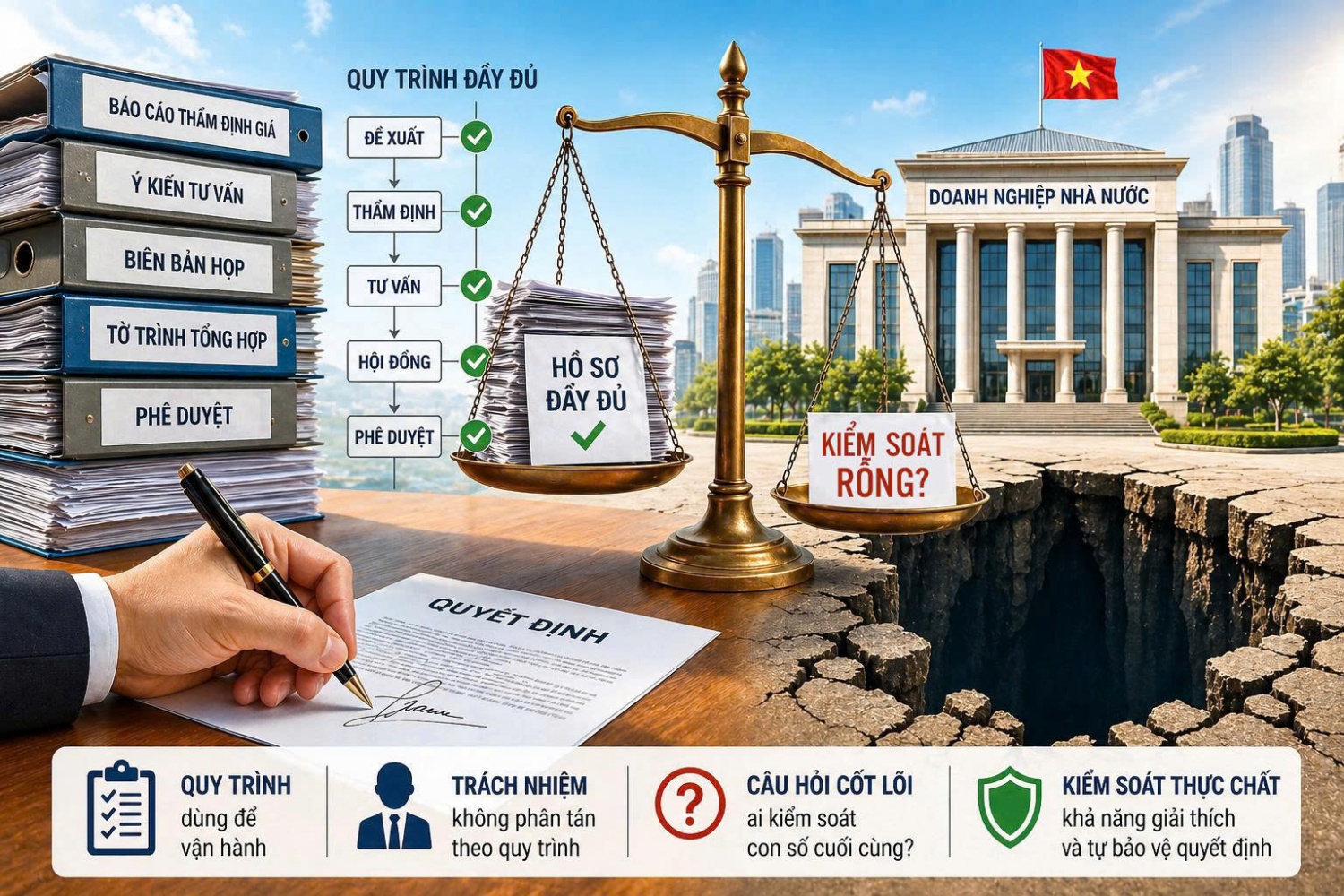 Quản lý vốn nhà nước: Quy trình đầy đủ, kiểm soát vẫn có thể rỗng