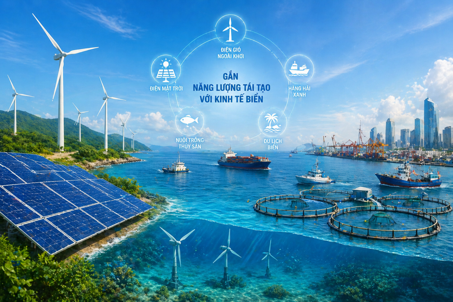 Gắn năng lượng tái tạo với kinh tế biển: Hướng đi chiến lược từ thực tiễn phía Nam Gắn năng lượng tái tạo với kinh tế biển: Hướng đi chiến lược từ thực tiễn phía Nam