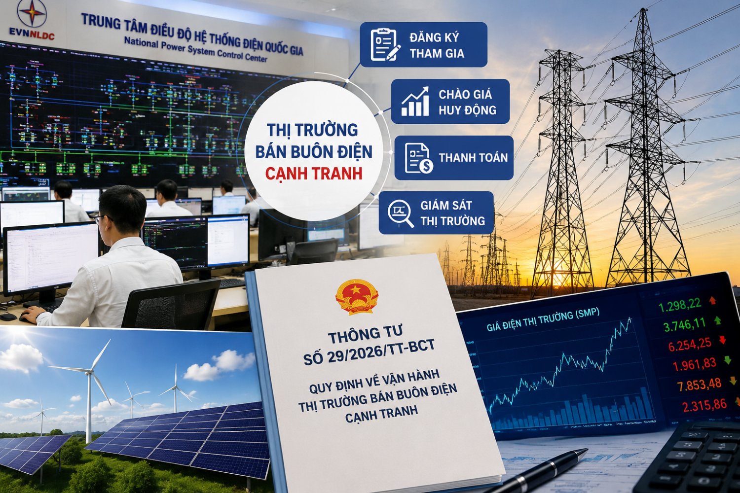 Hoàn thiện cơ chế vận hành thị trường bán buôn điện cạnh tranh Hoàn thiện cơ chế vận hành thị trường bán buôn điện cạnh tranh