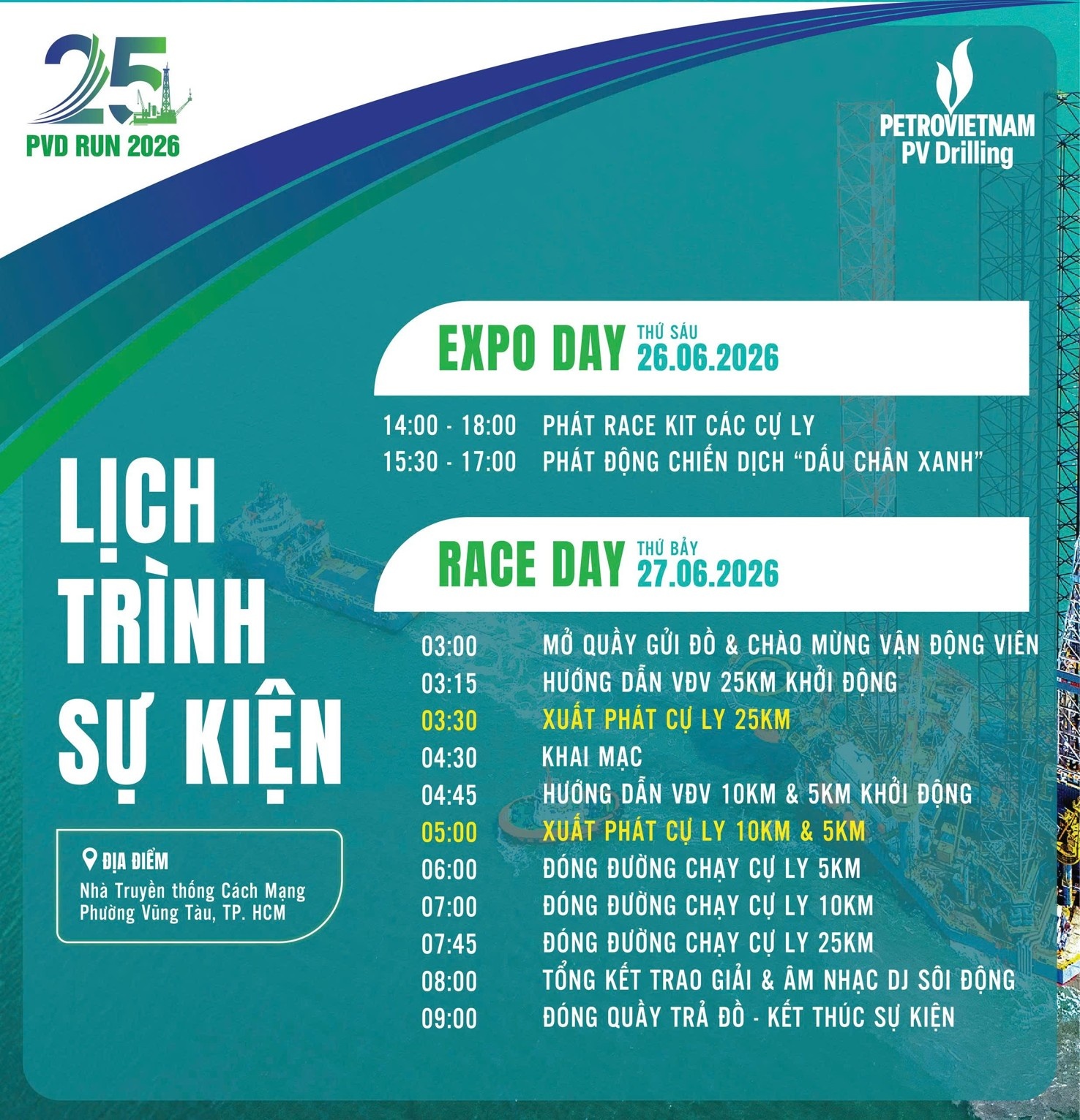 PVD RUN 2026 hướng tới chào mừng 25 năm Ngày thành lập PV Drilling