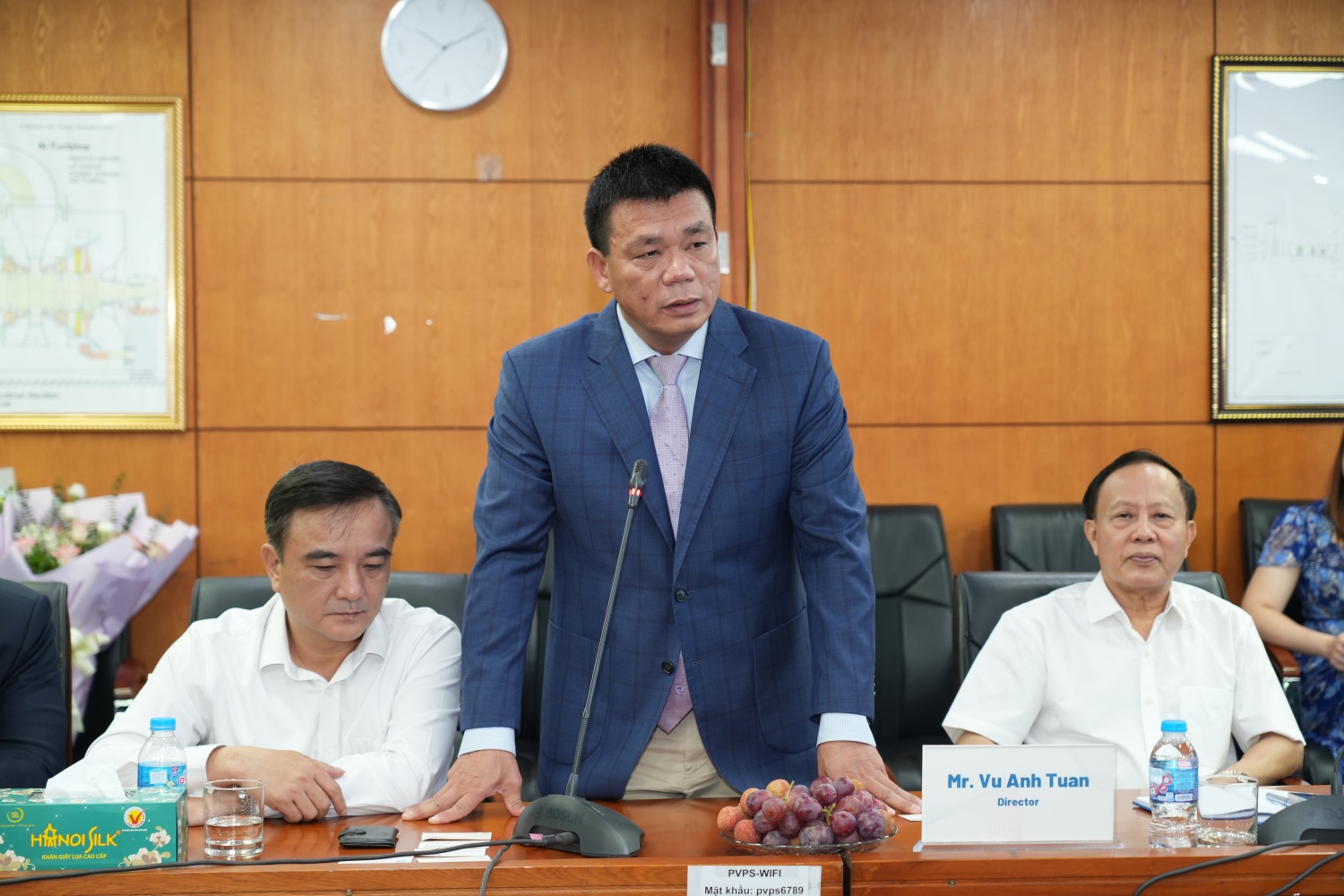 Giám đốc PVPS Vũ Anh Tuấn phát biểu tại buổi ký kết