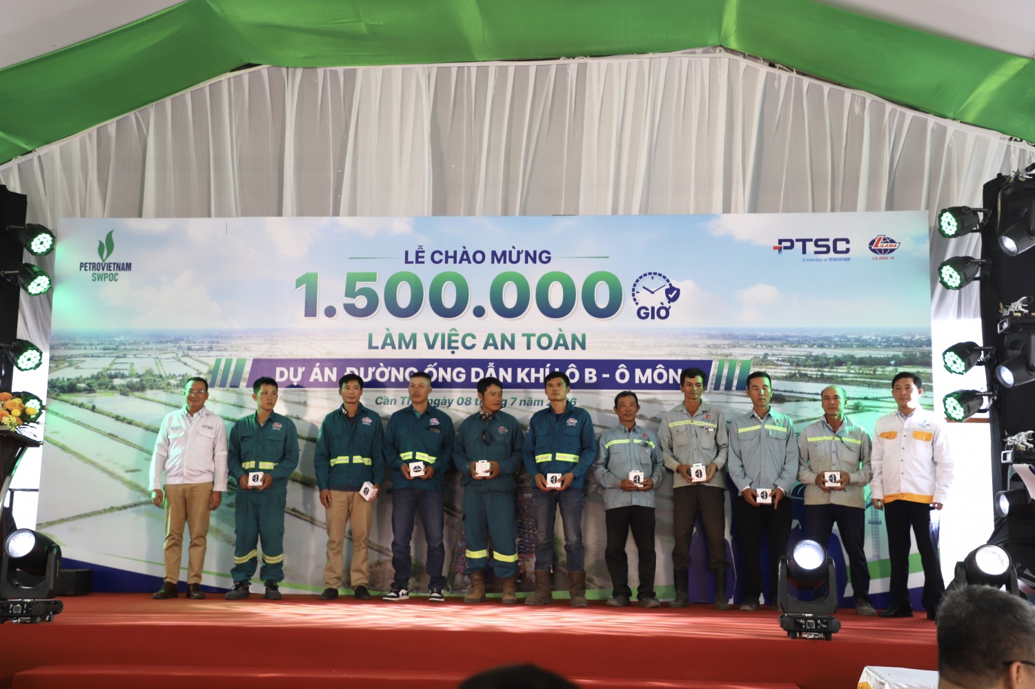 1,5 triệu giờ an toàn – dấu mốc trên công trường đường ống khí Lô B – Ô Môn 1,5 triệu giờ an toàn – dấu mốc trên công trường đường ống khí Lô B – Ô Môn