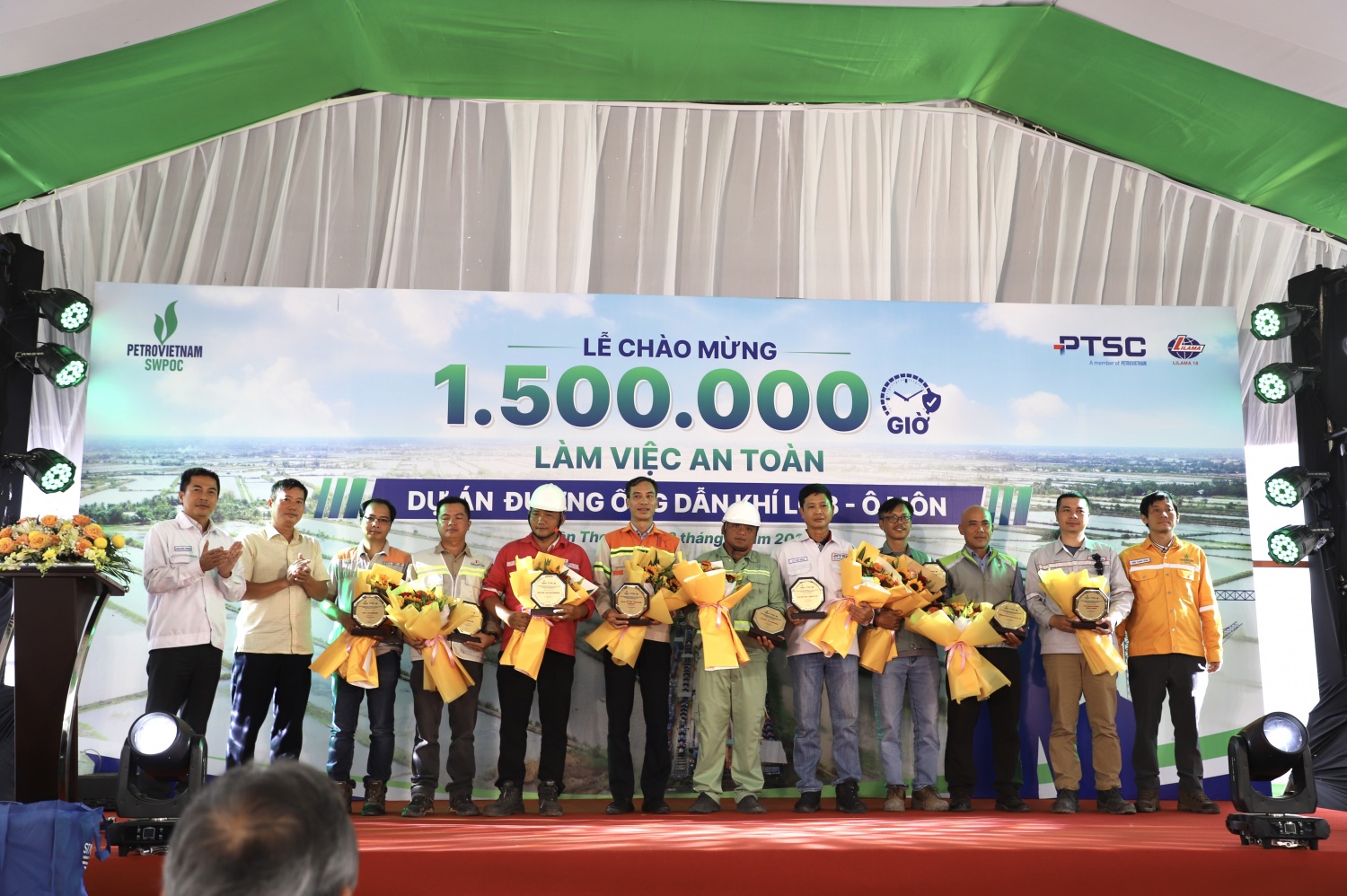 1,5 triệu giờ an toàn – dấu mốc trên công trường đường ống khí Lô B – Ô Môn 1,5 triệu giờ an toàn – dấu mốc trên công trường đường ống khí Lô B – Ô Môn